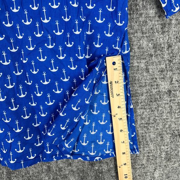 KikiSol Coverup Womens S Oversized Anchors Nautical Sailing Club Swimwear - Picture 6 of 9